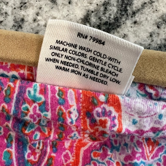 SOMA & LIFE IS GOOD 2 Pc PJ Set - Pink Hot Chocolate Shirt & SOMA Paisley Pants - Picture 16 of 16